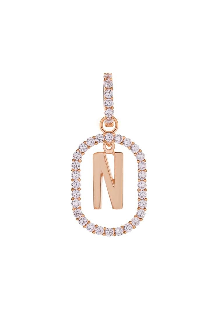 Juene Jewelry Liontin Huruf Emas 8K - Aerin N Gold Pendant - Terra Collection - Juene Jewelry