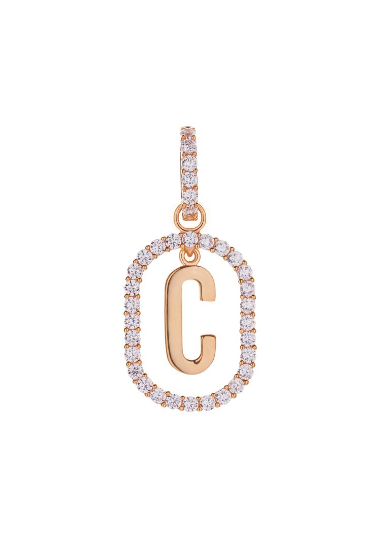 Juene Jewelry Liontin Huruf Emas 8K - Aerin C Gold Pendant - Terra Collection - Juene Jewelry
