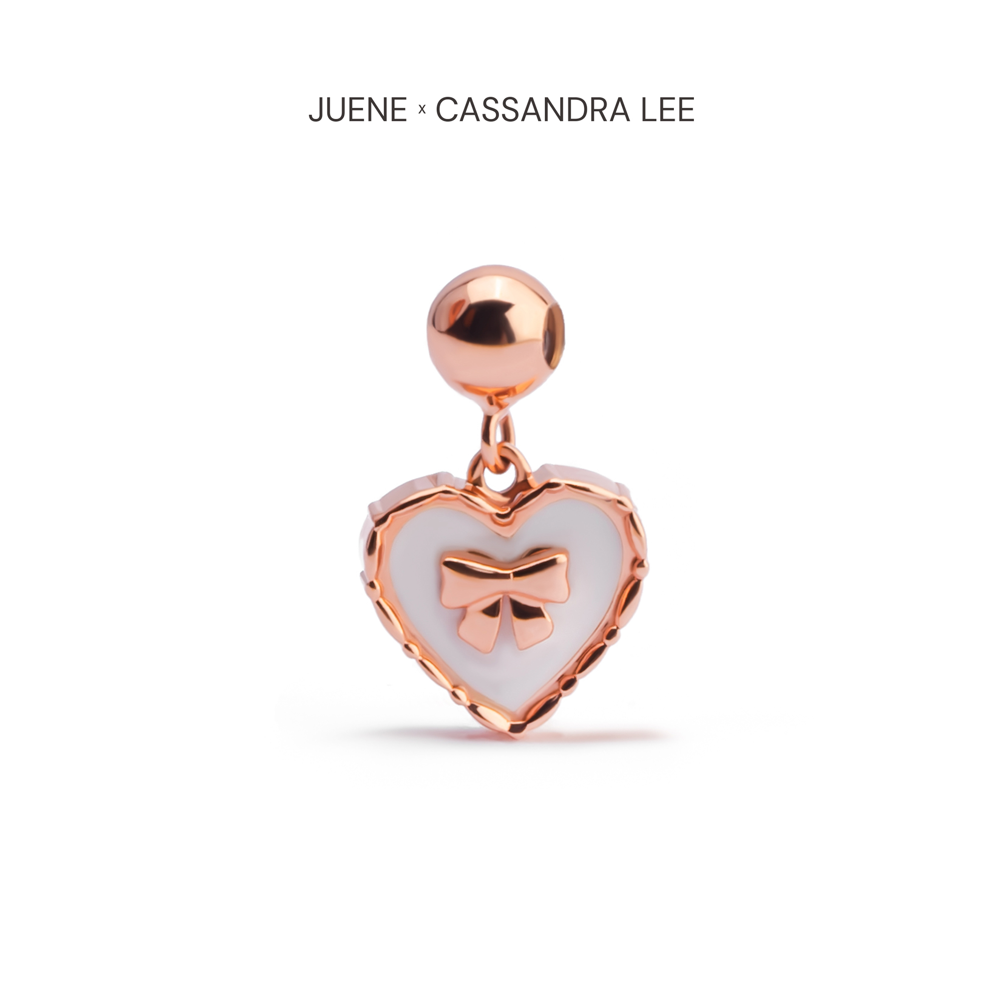 Juene Jewelry Liontin Emas 7K - Love Gold Charm - With Love Collection - Cassandra Lee x Juene Jewel