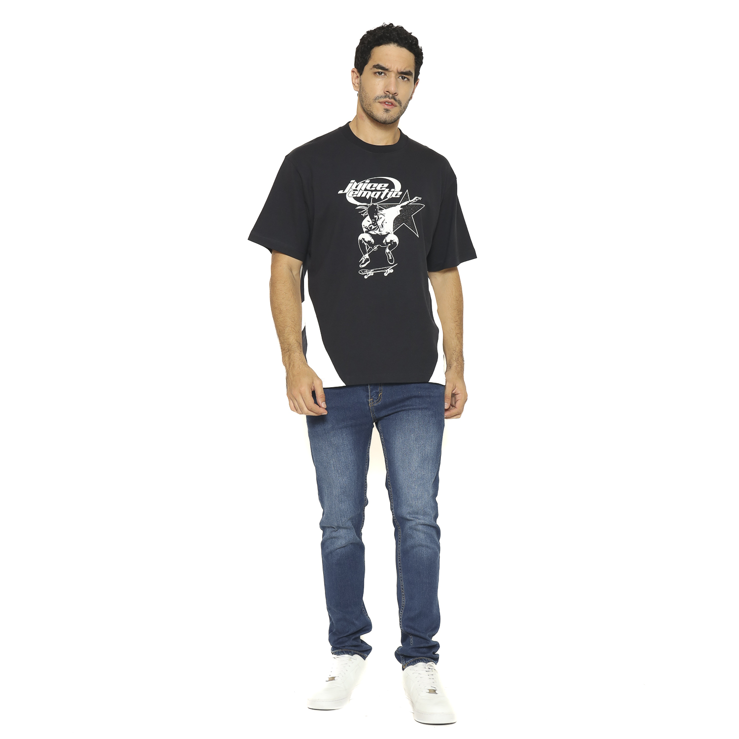 Juice Ematic Kaos lengan pendek Pria Dazzle Oversize Planet Surf