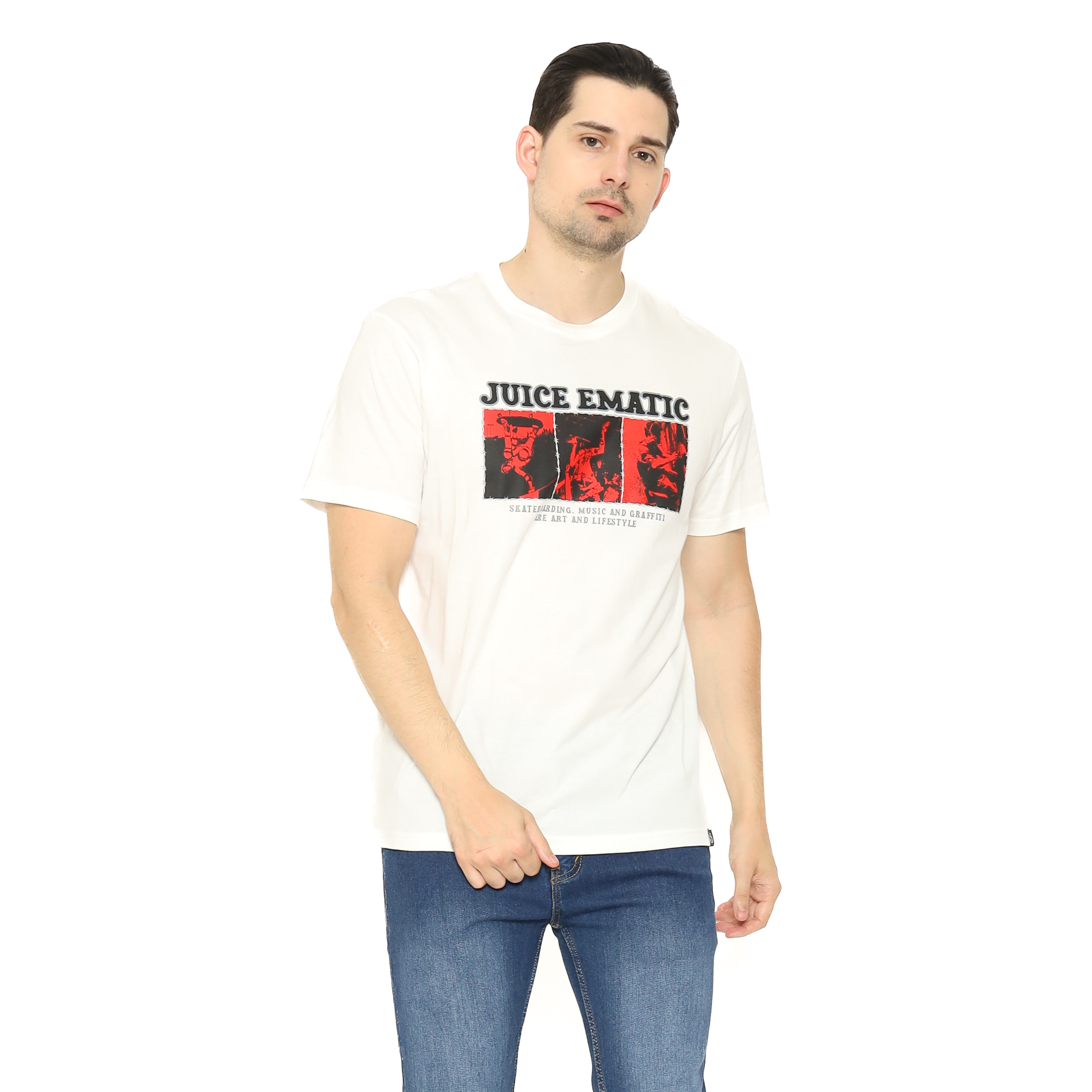 Juice Ematic Kaos Lengan Pendek Pria Hardcore Men Tee Planet Surf