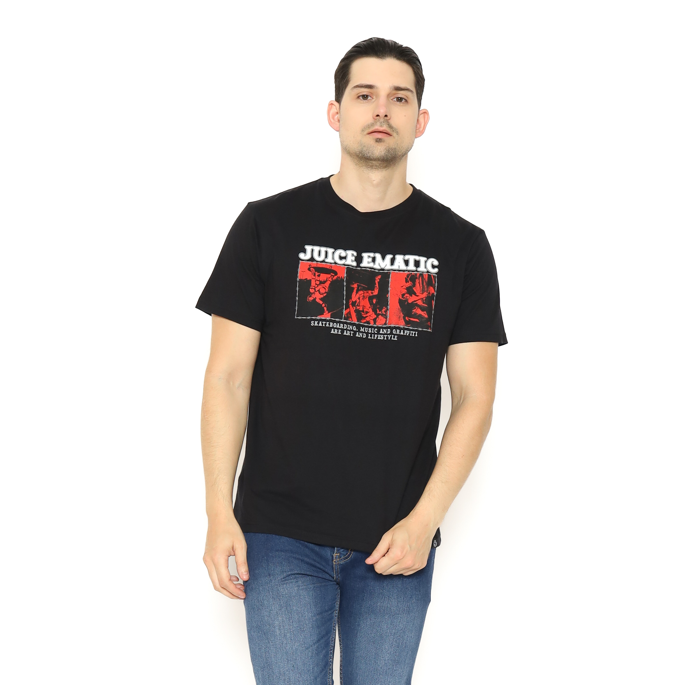 Juice Ematic Kaos Lengan Pendek Pria Hardcore Men Tee Planet Surf