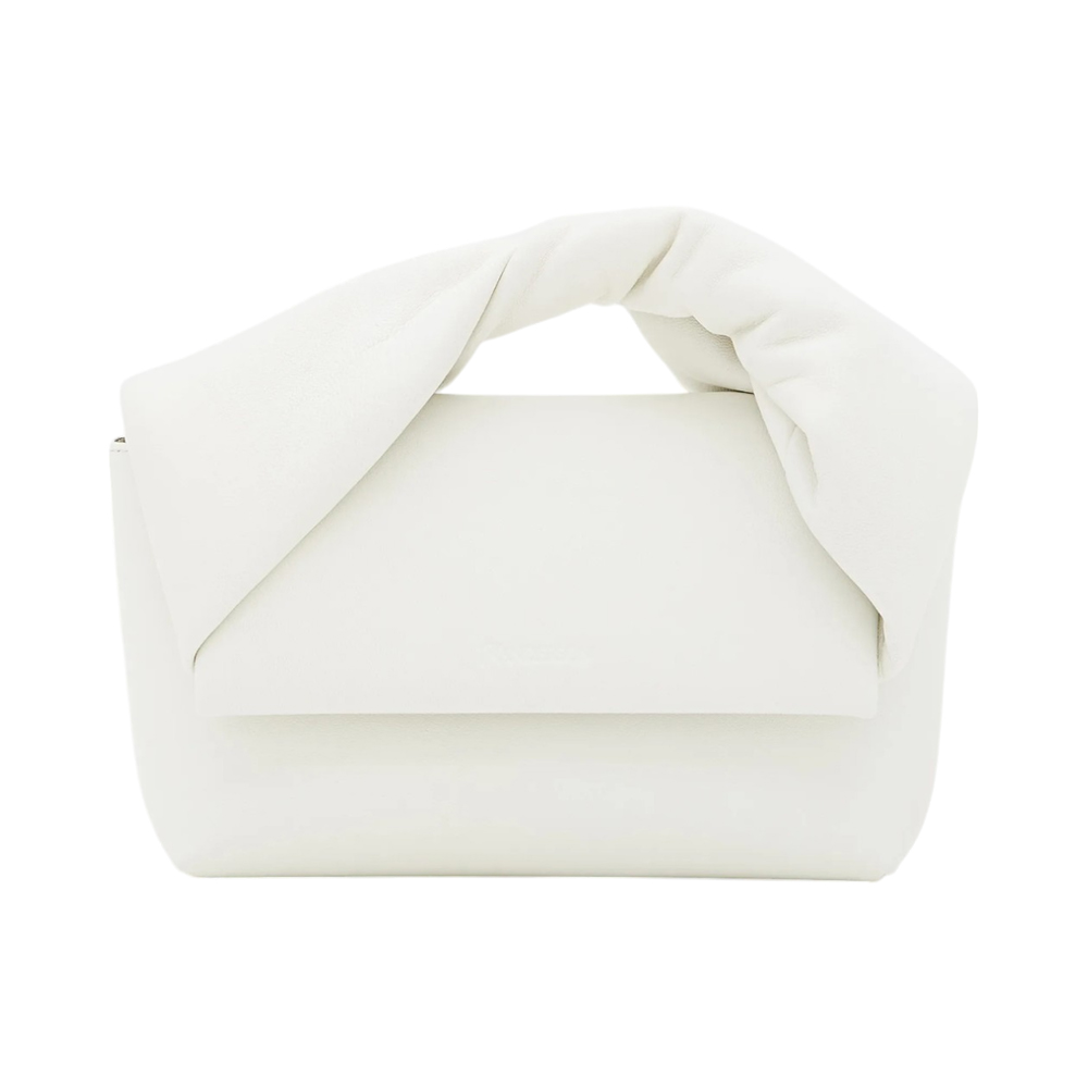 JW Anderson [9.9ANTI GAYA] Twister Leather Medium Top Handle Bag White