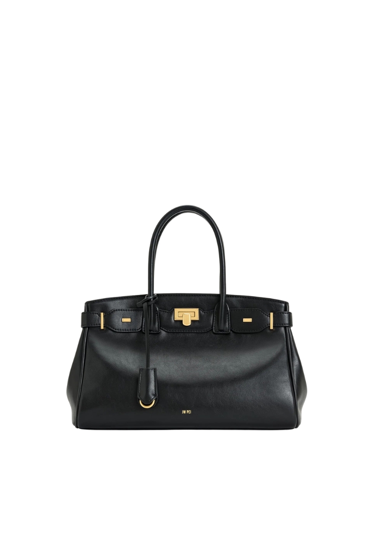 JW Pei Ziva Metal Lock Decoration Tote Bag - Black