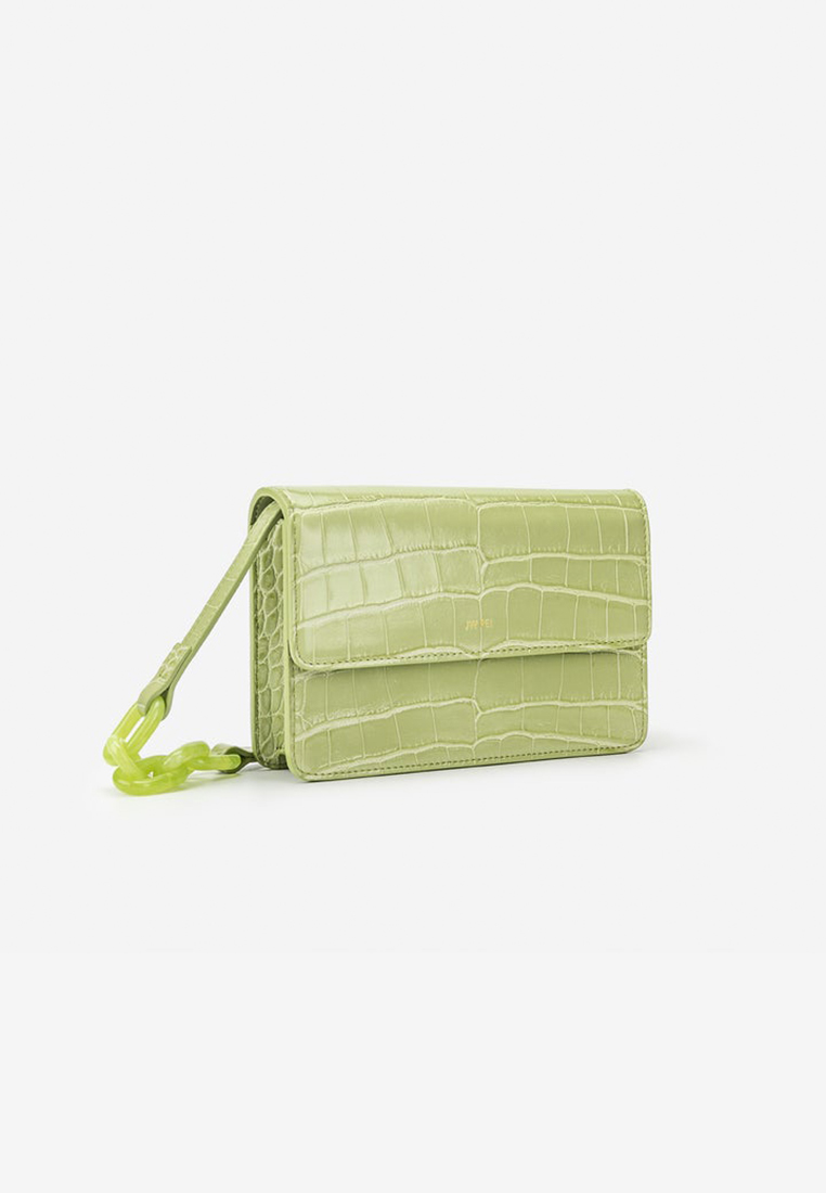 JW Pei Julia Acrylic Chain Crossbody Bag - Sage Green