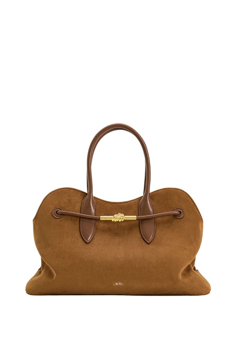 JW Pei Adele Metal Rope Knot Tote Bag - Caramel Brown