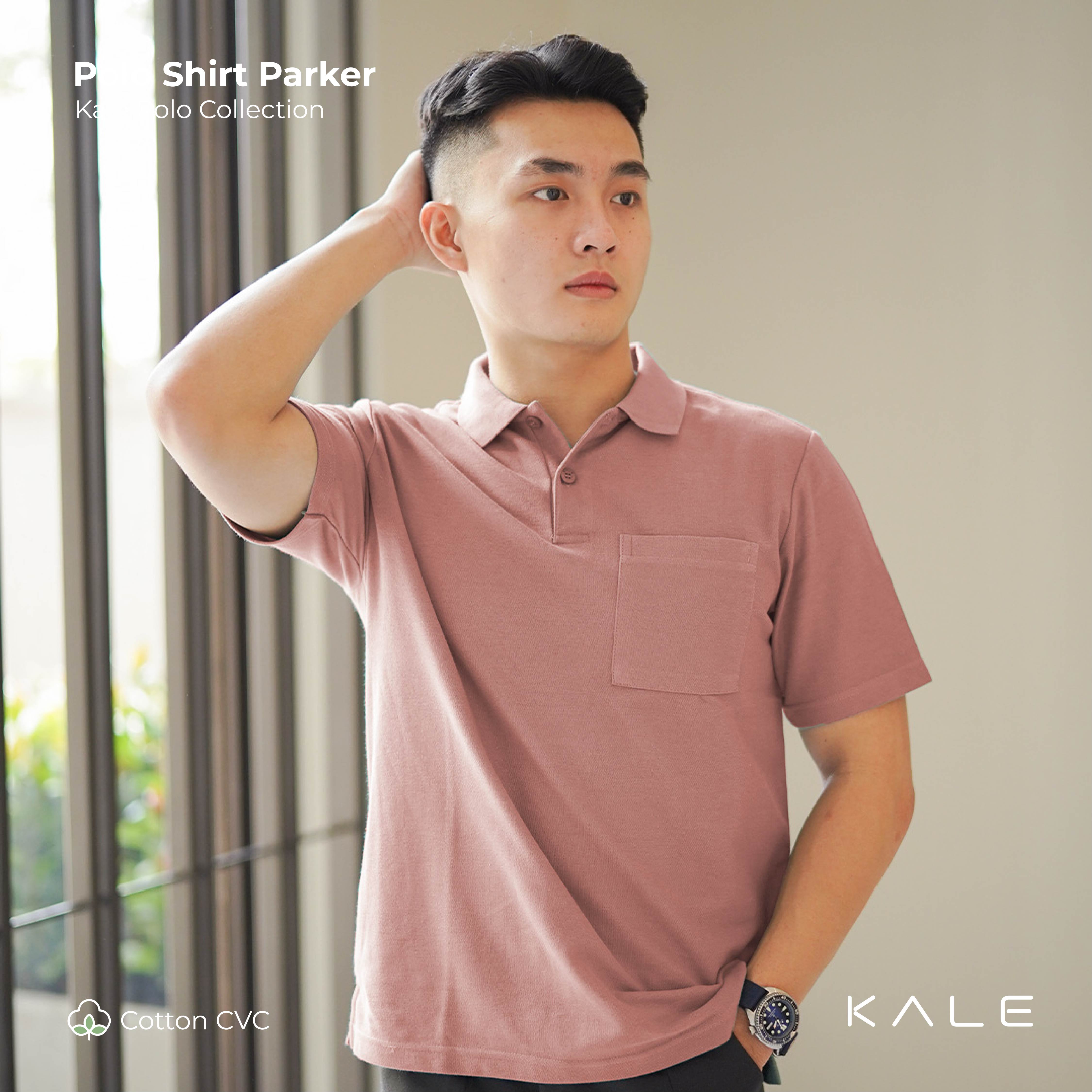 Kale Clothing Kale PARKER DUSTY ROSE / Polo Shirt Reguler Fit / Kaos Polo Pria / Kaos Pria / Kaos Ke