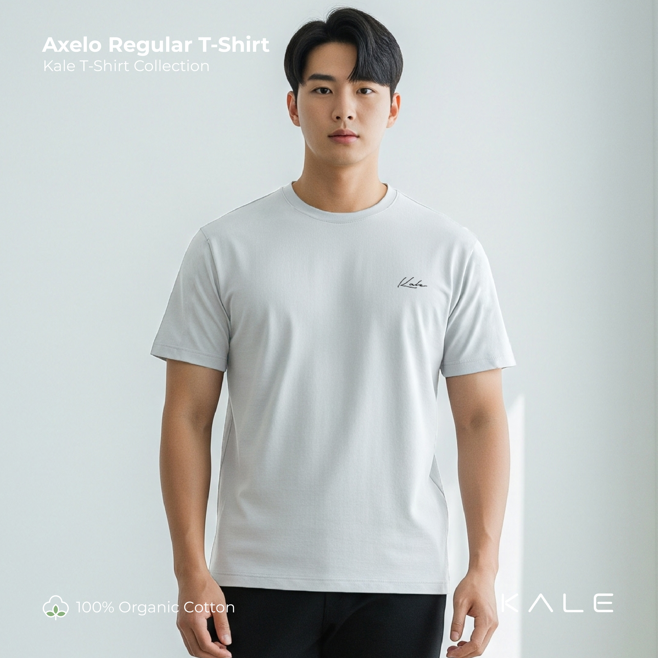 Kale Clothing Kale AXELO REGULER WHITE Organic Cotton | T-Shirt Basic