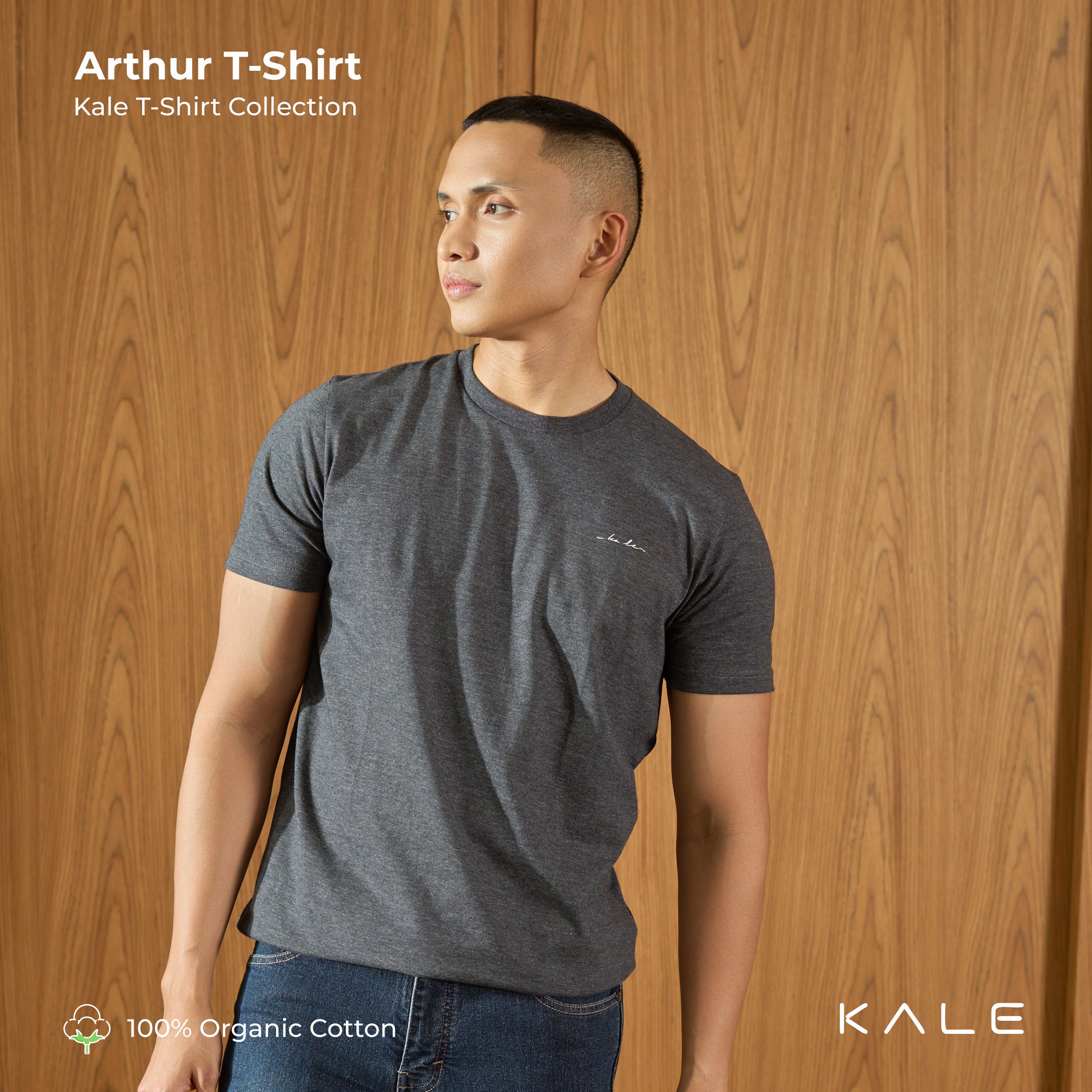 Kale Clothing Kale Arthur Black / T-Shirt Polos Pria Lengan Pendek / Unisex Casual
