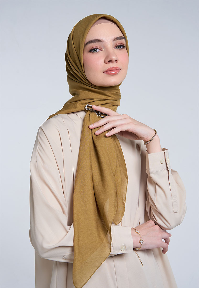 Kami Airy Voile Scarf Plain Bronze