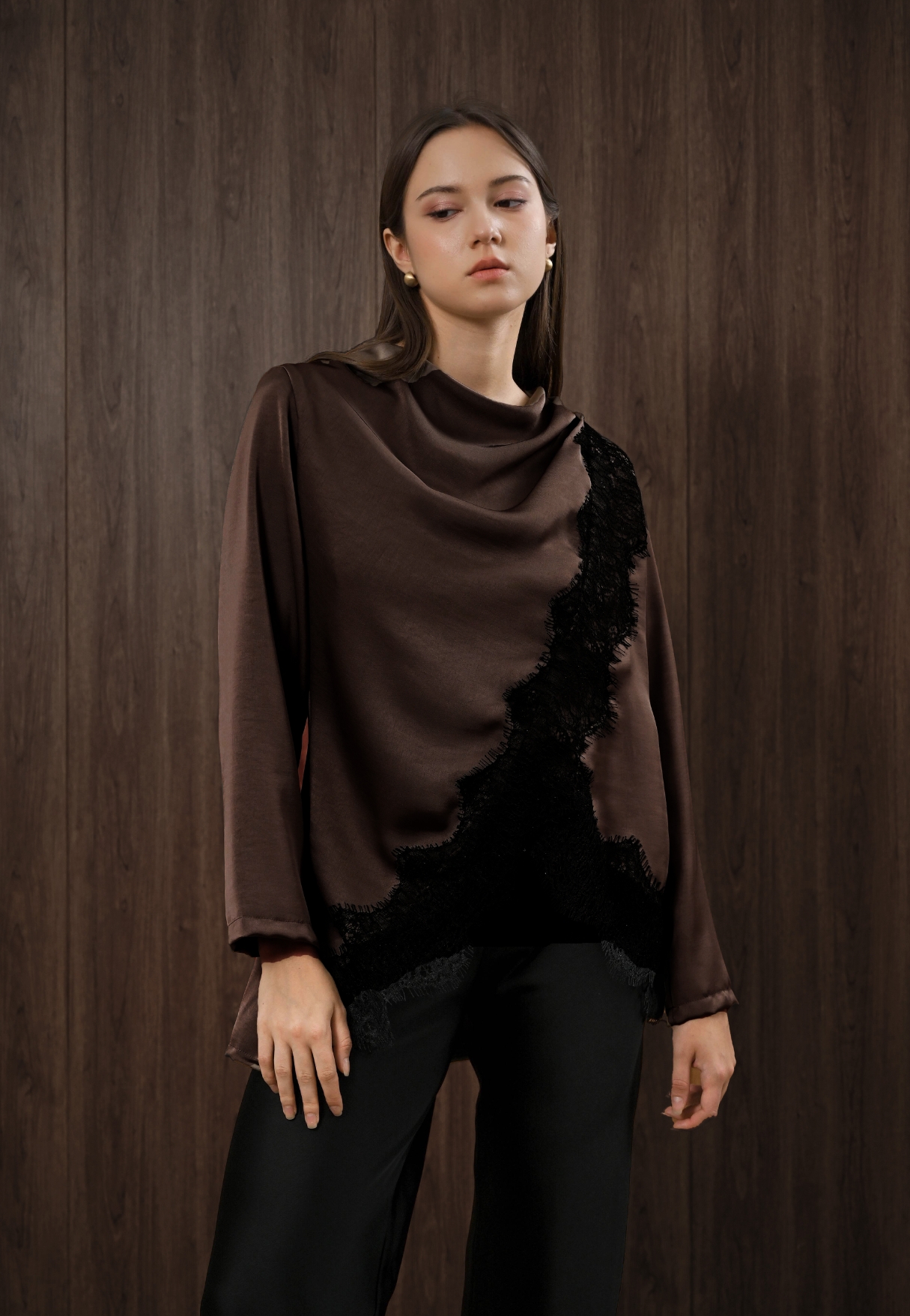 Kasa Heritage Elora Blouse - Dark Chocolate