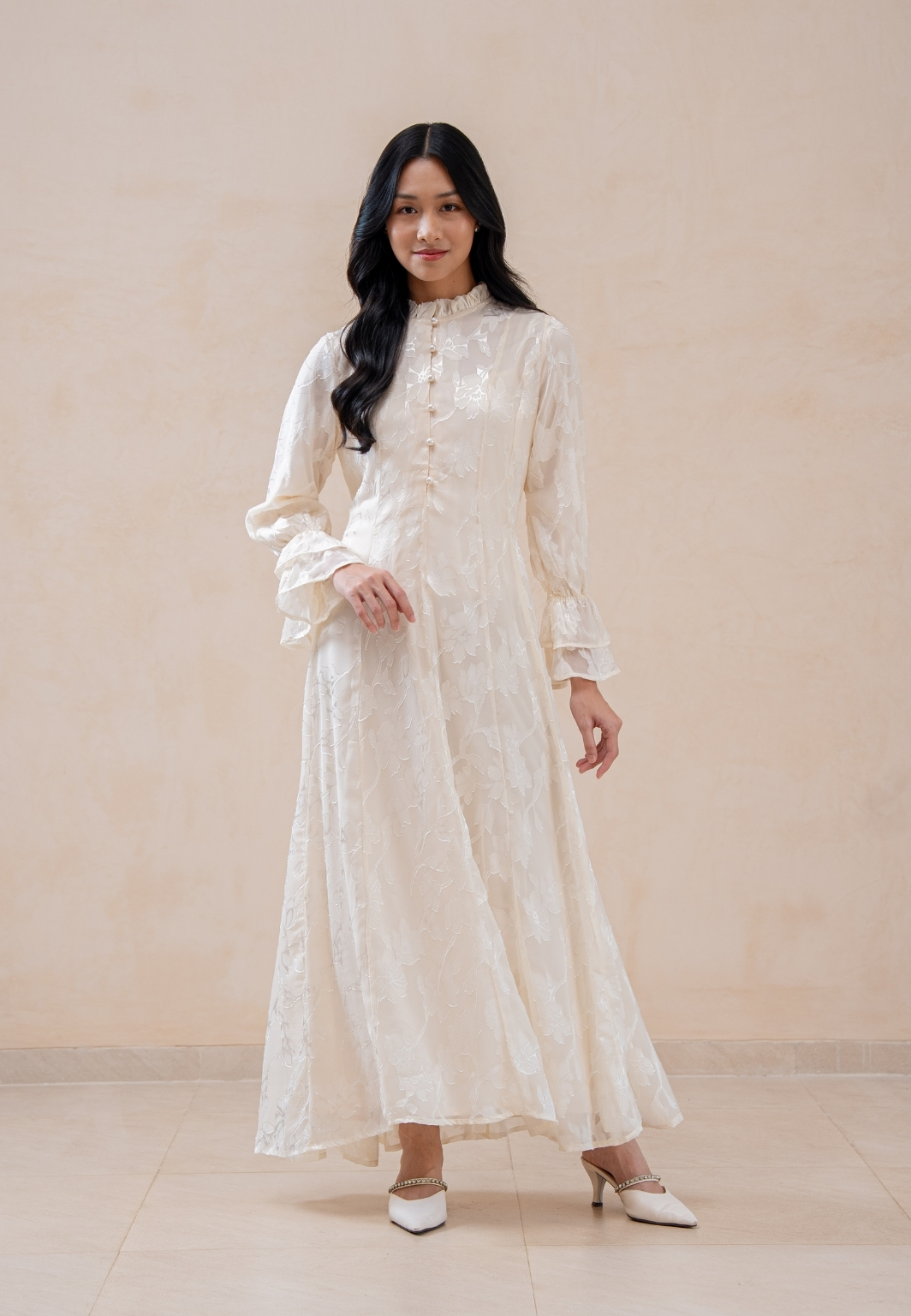 Kasa Heritage Marisol Dress - Ivory