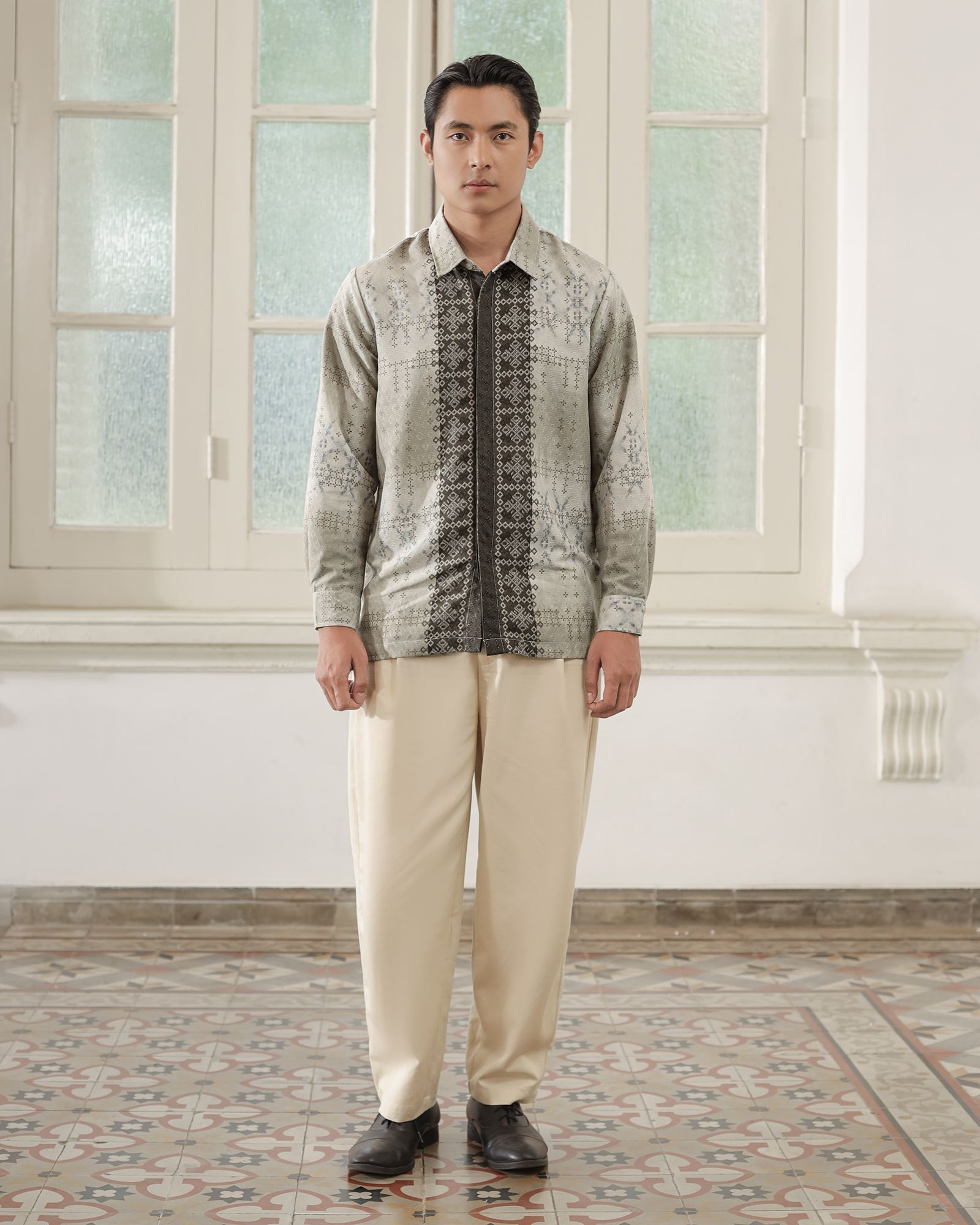 KASEP KHALID SHIRT / KEMEJA KOKO DEWASA -  LATTE