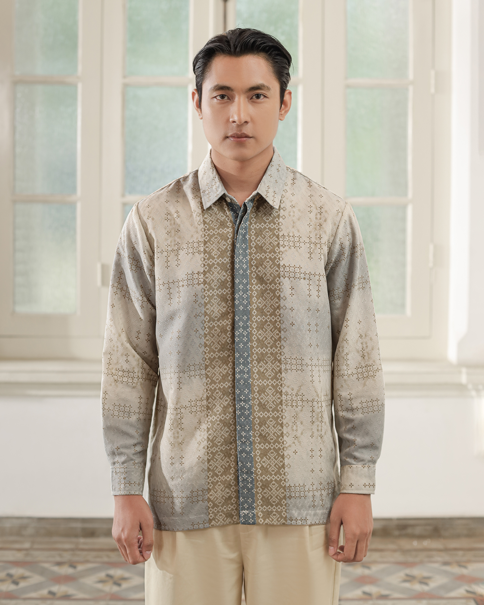 KASEP KHALID SHIRT / KEMEJA KOKO DEWASA -  SAND