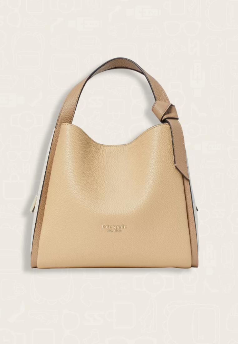 Kate Spade Knott Colorblocked Medium Crossbody Tote Warm Stone Multi