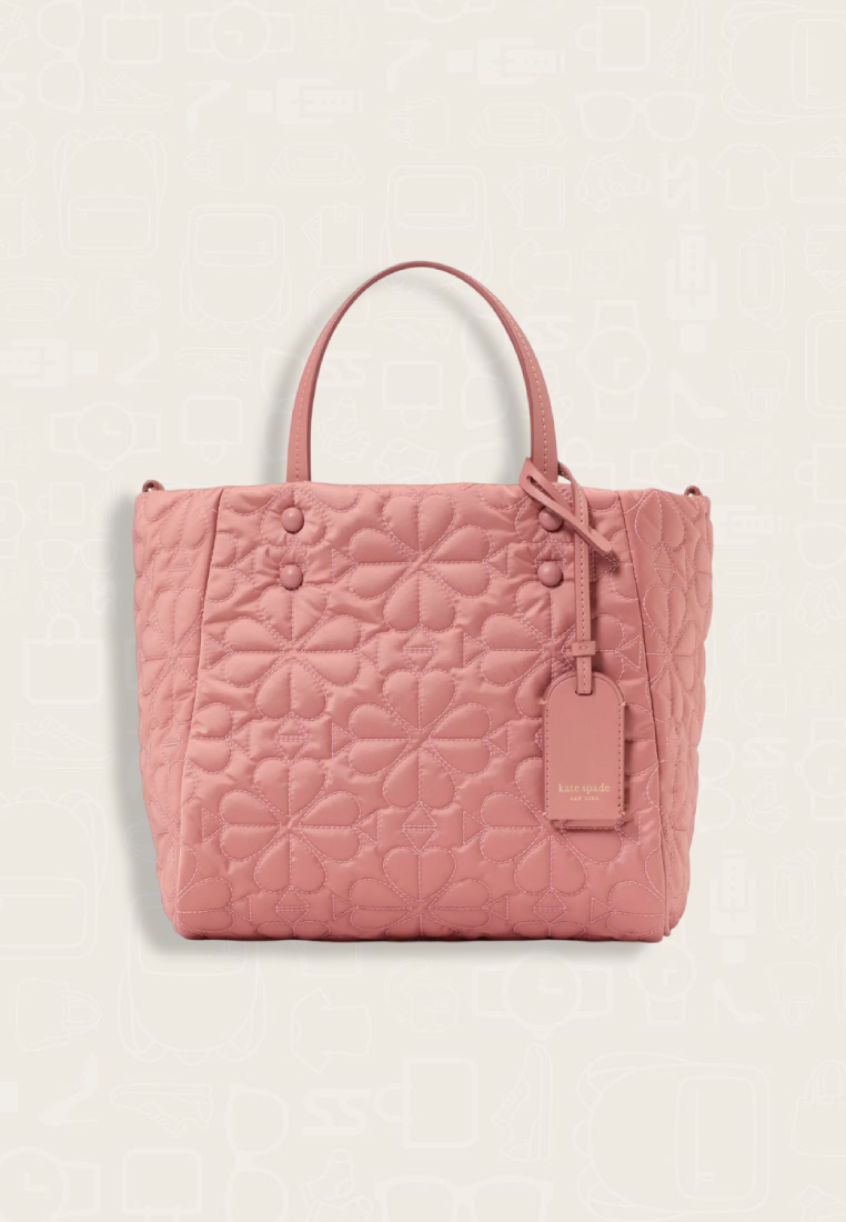 Kate Spade Tilly Quilted Small Tote Bag Cosmetic Pink Peach
