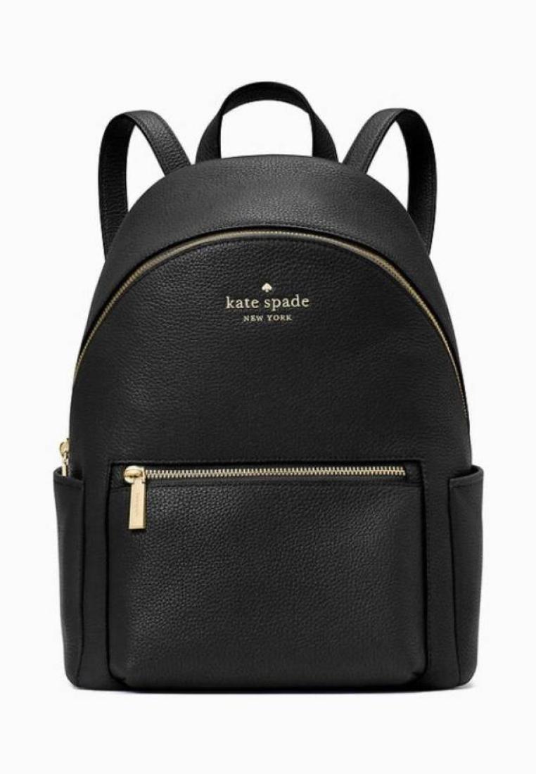 Kate Spade Leila Pebbled Leather Medium Dome Backpack Black
