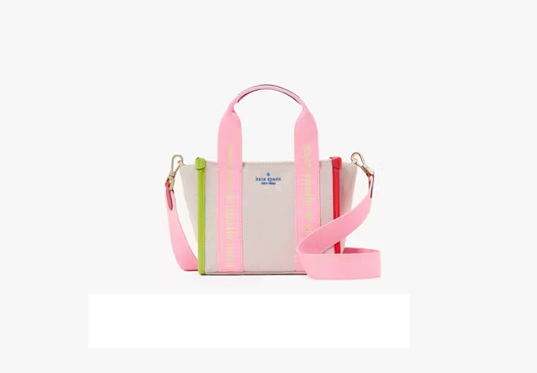 Kate Spade KL053 Kate Spade Kip Mini Tote Canvas  (960) Rainbow multi