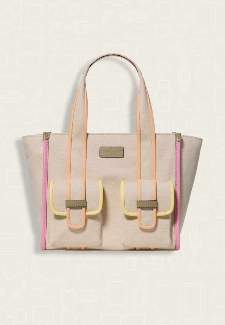 Kate Spade Kip Cargo Small Tote Bag Rainbow Multi