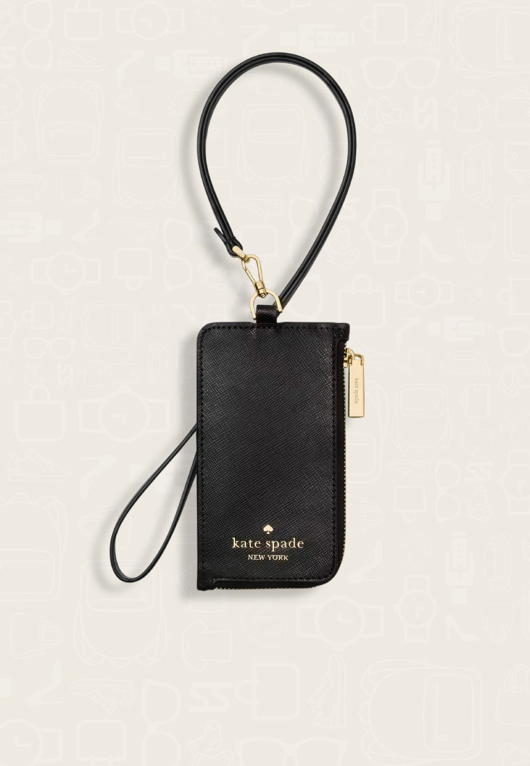 Kate Spade Card Case Lanyard Black