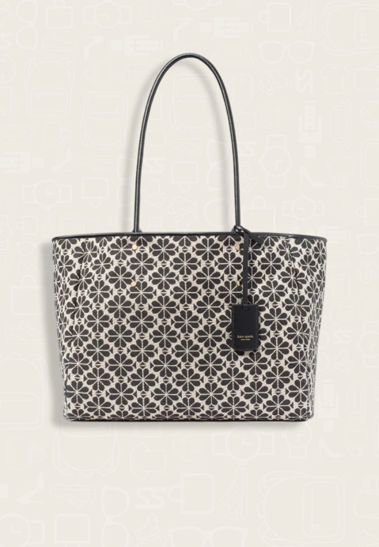 Kate Spade Spade Flower Jacquard Large Everything Tote Sand Multi