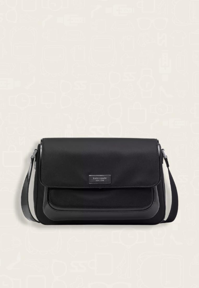 Kate Spade Sam Icon KSNYL Nylon Medium Messenger Bag Black