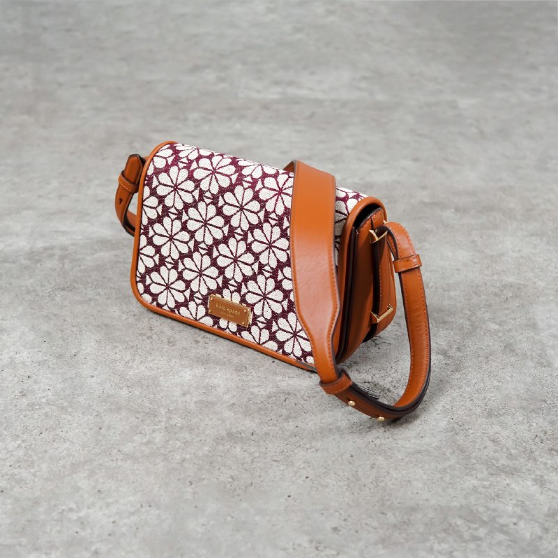 Kate Spade Tas KATE SPADE JACQUARD FLORAL CAMEL HOBO BAG CROSS BODY BAG 100% ORIGINAL