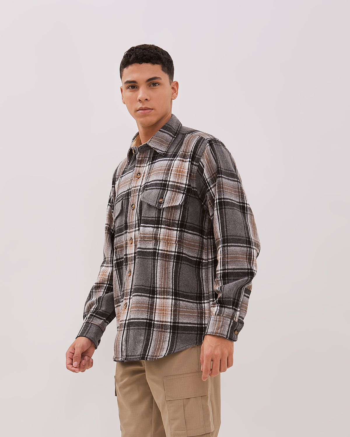 Kent & Crew BLACK FLANNEL JACKET FOR MEN