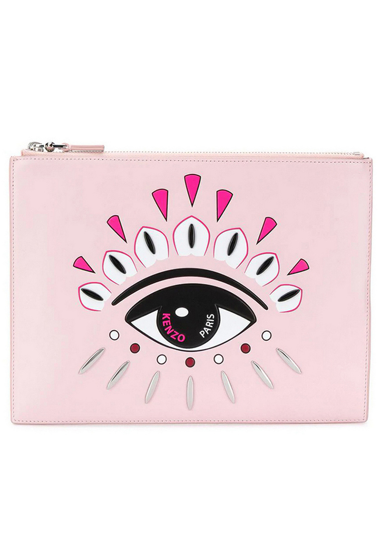 KENZO Kontact Eyes A4 Clutch Bag in Pastel Pink for UNISEX