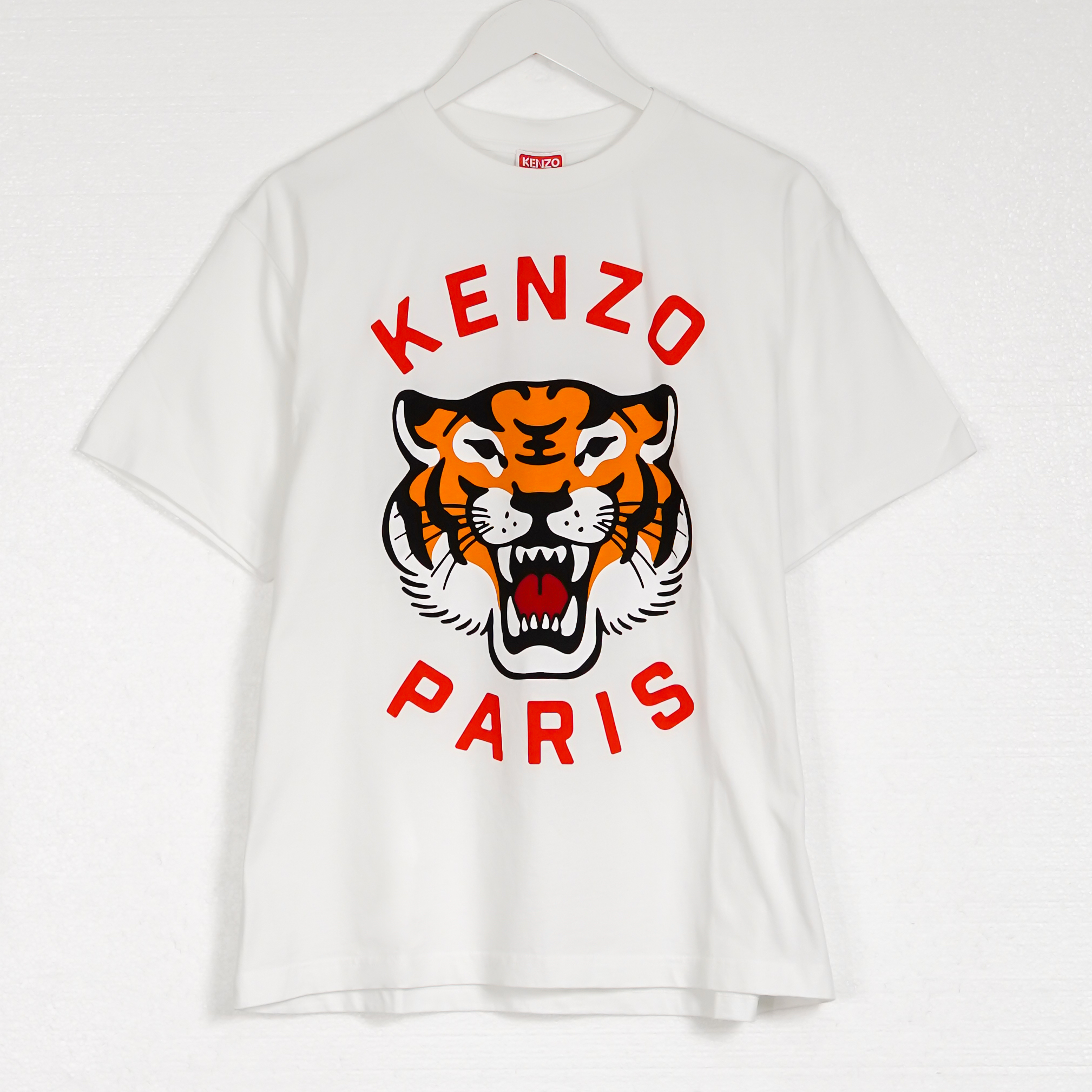 KENZO Kaos KENZO PARIS TIGER 2024 ORANGE WHITE Tshirt 100% ORIGINAL