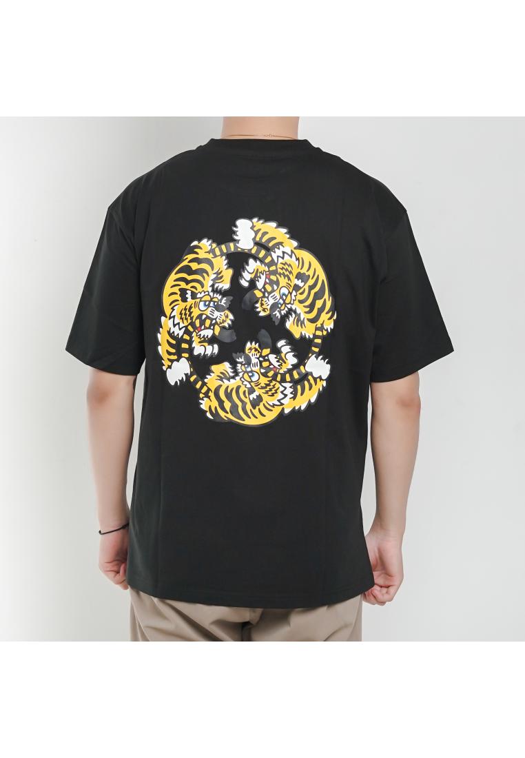 Kenzo Kaos KENZO PARIS VERDY PRINTED MULTI TIGER BACK BLACK TSHIRT 100% ORIGINAL