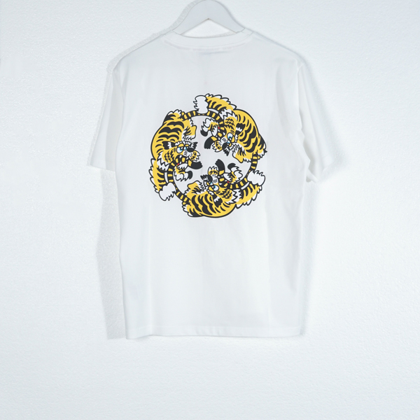 KENZO Kaos KENZO PARIS VERDY PRINTED MULTI TIGER BACK WHITE TSHIRT 100% ORIGINAL