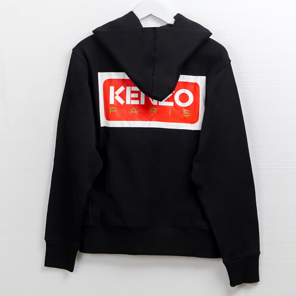KENZO Hoodie KENZO PARIS SQUARE POCKET BACK RED BLACK HOODIE 100% ORIGINAL