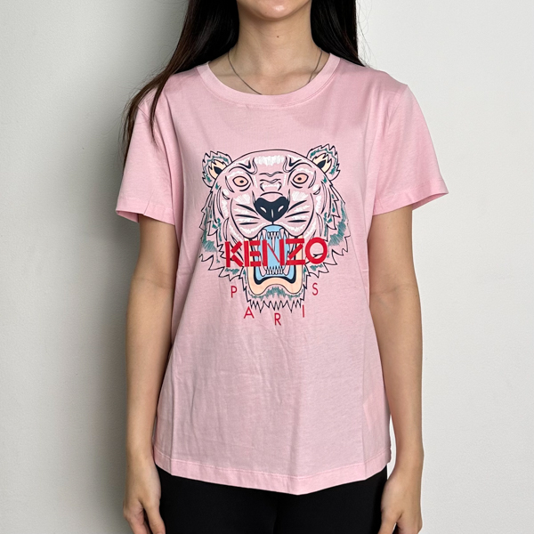 Kenzo Kaos KENZO TIGER RED PINK TSHIRT LADIES 100% ORIGINAL