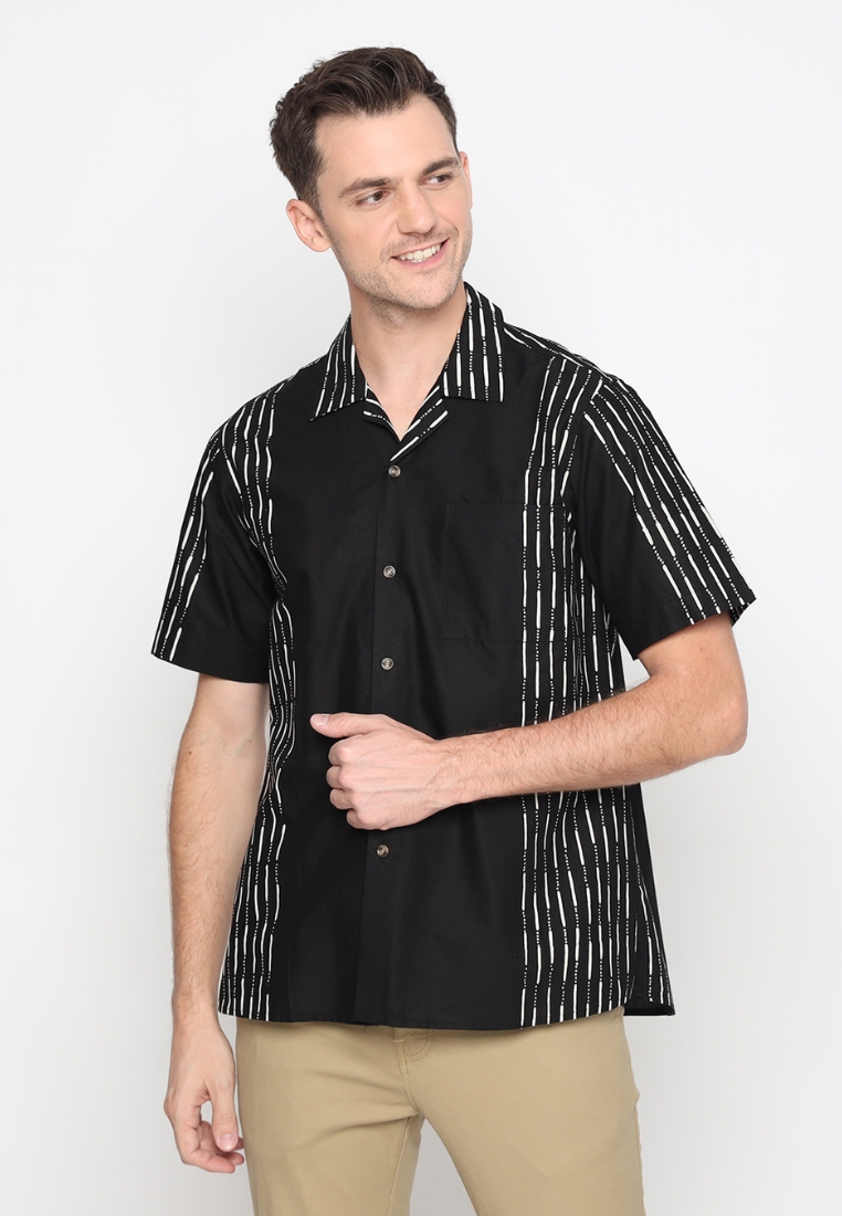 KICHI BATIK Catra Shirt Black