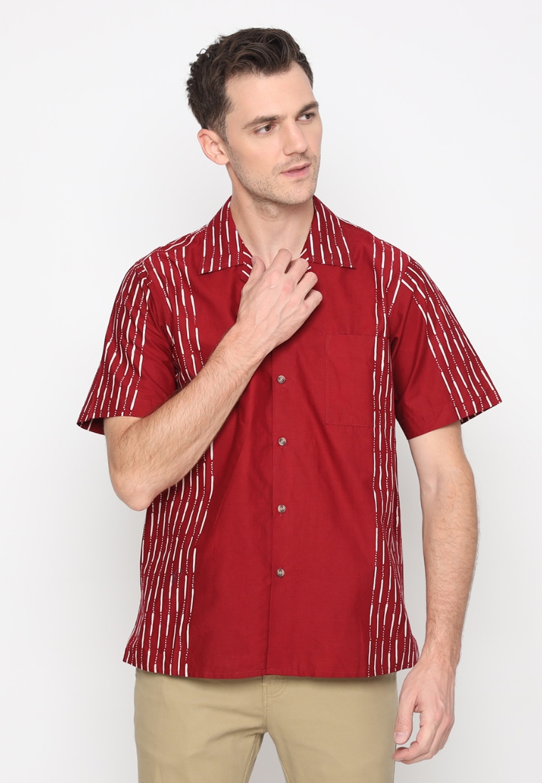 KICHI BATIK Catra Shirt Red