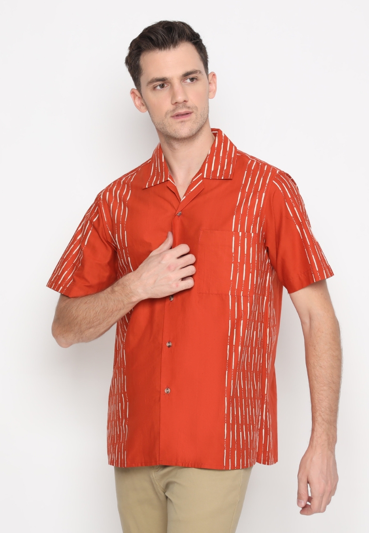 KICHI BATIK Catra Shirt Brick