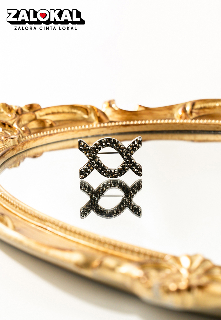 Klamby - Alice Brooch Black