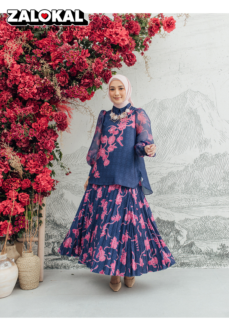 Klamby - Lagosi Pleated Skirt Indigo