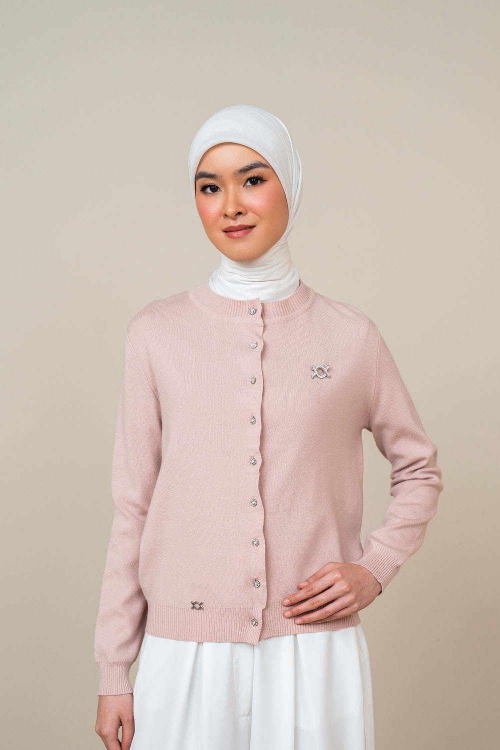 Klamby - Lizzy Cardigan Pink Blush