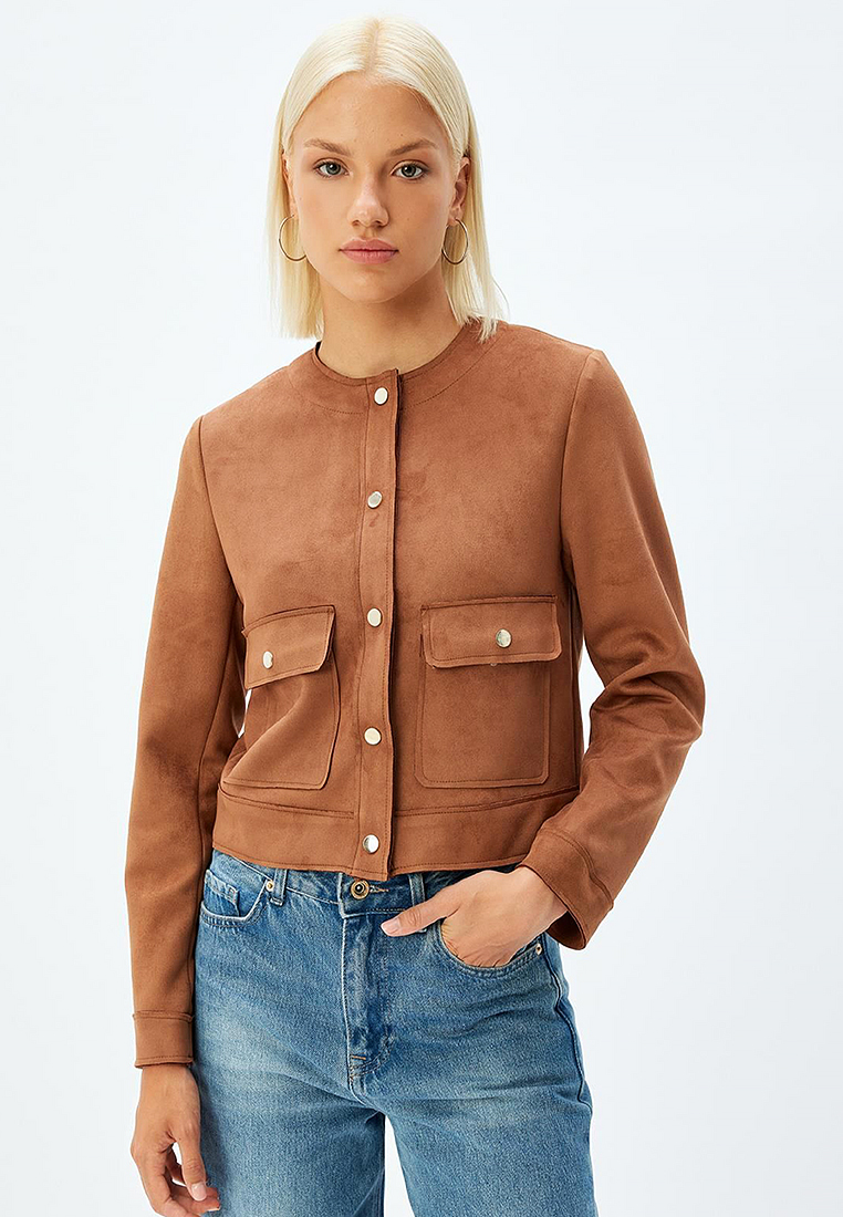 KOTON Faux Suede Jacket