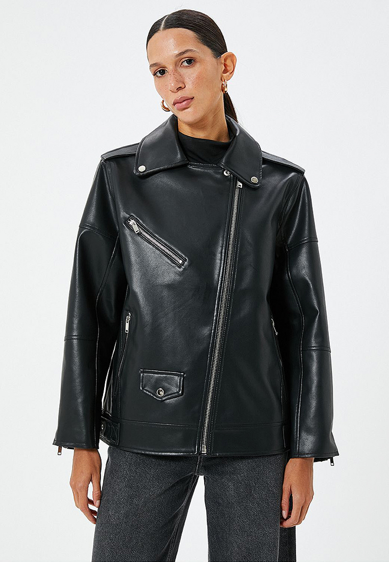 KOTON Faux Leather Jacket