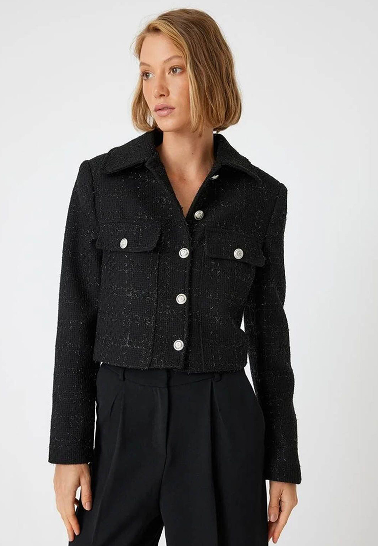 KOTON Tweed Crop Jacket