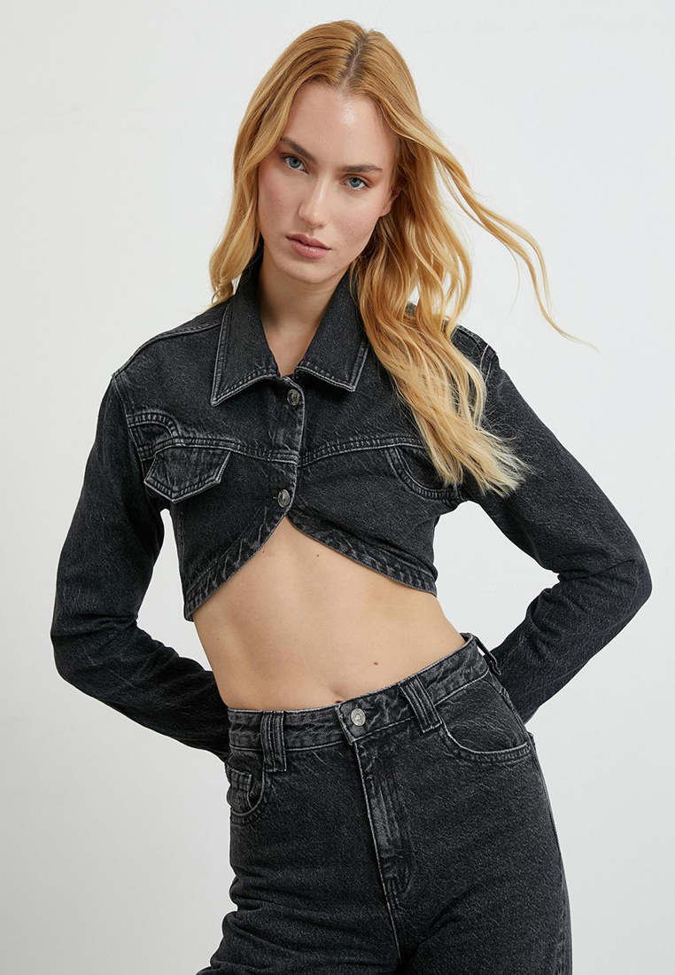 KOTON Crop Denim Jacket