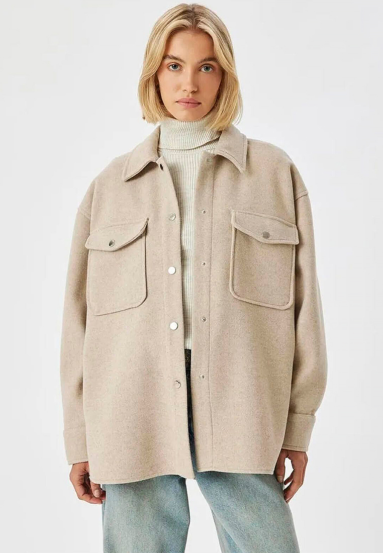 KOTON Flap Pocket Shirt Jacket