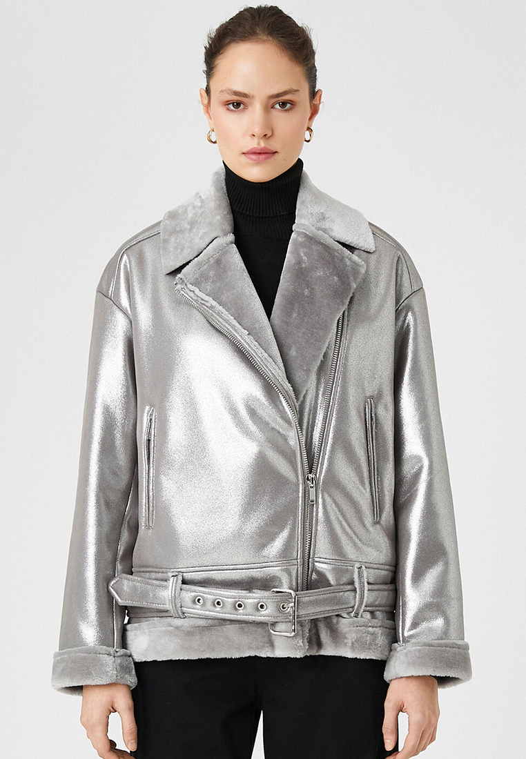 KOTON Oversized Biker Jacket