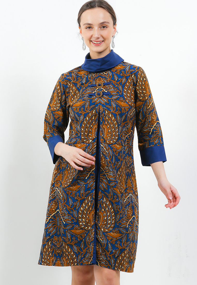 Krisna Batik Amaya Dress Batik Katun Genes Semi Tulis