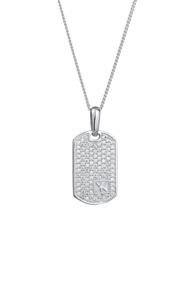 Kuzzoi Kalung Necklace Perak 925 Pria Zirconia Classic Timeless Bold