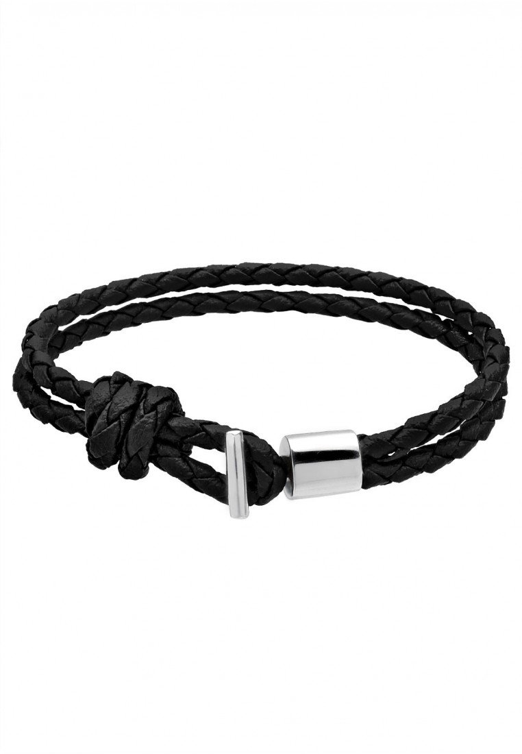 Kuzzoi Perhiasan Pria Perak Asli - Silver Gelang Hook