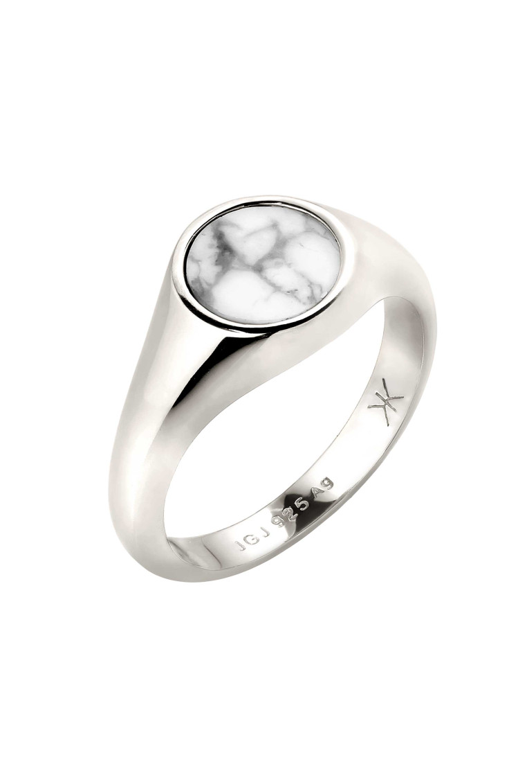 Kuzzoi Cincin Ring Perak 925 Pria Marmer Classic Timeless Bold